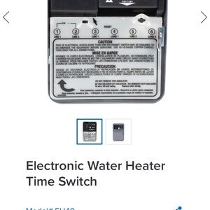 Electronic Water Heater Time Switch - Black